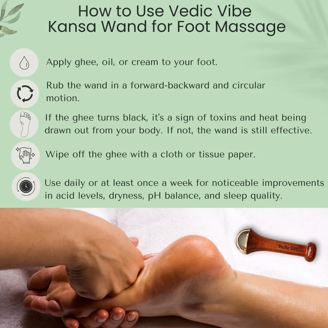 Kansa Wand 2-in-1 (Face & Foot Detox Massager)