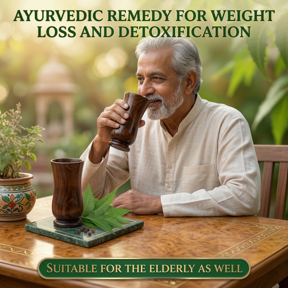 Neem Wooden Glass - Ayurvedic Detox Water