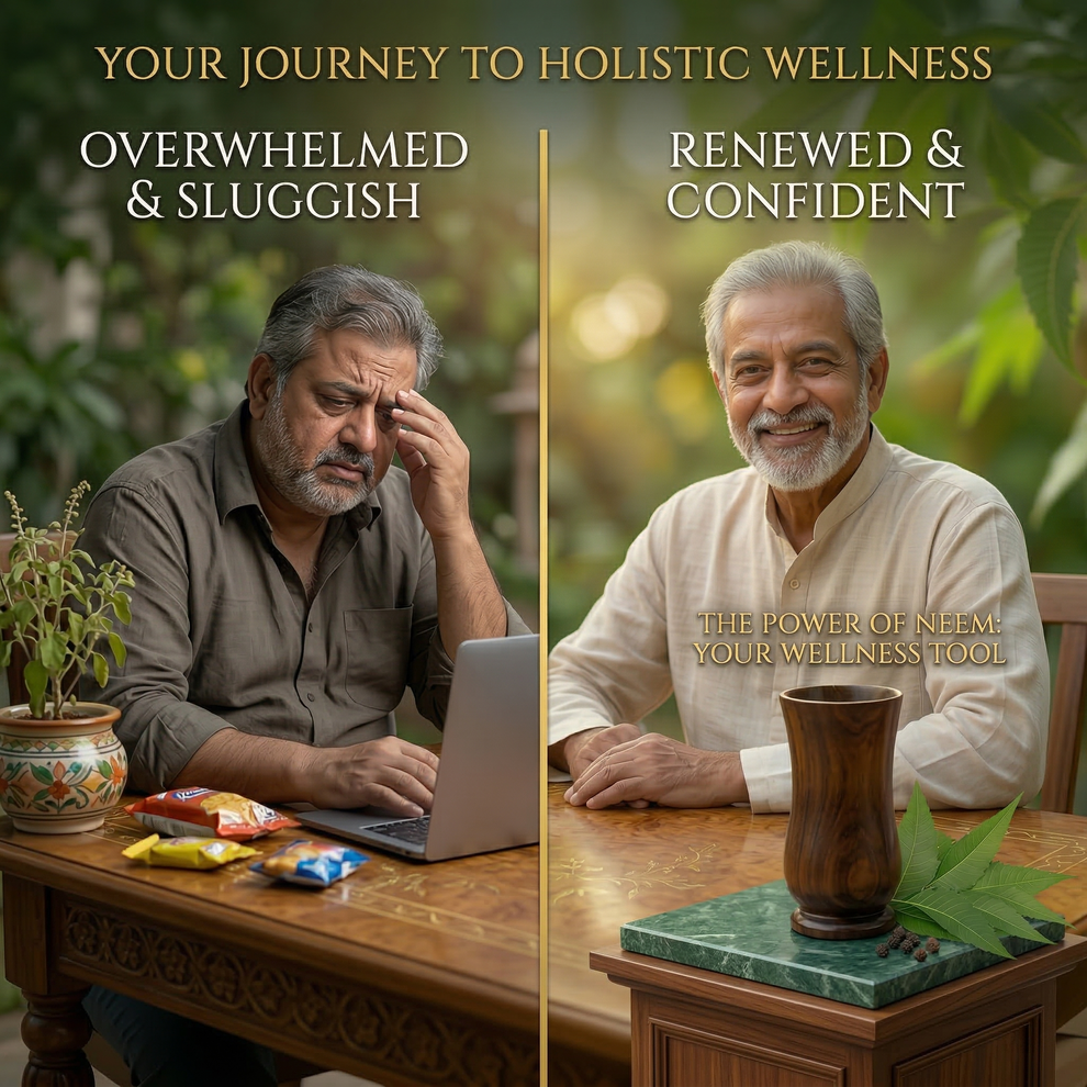 Neem Wooden Glass - Natural Body Cleanse