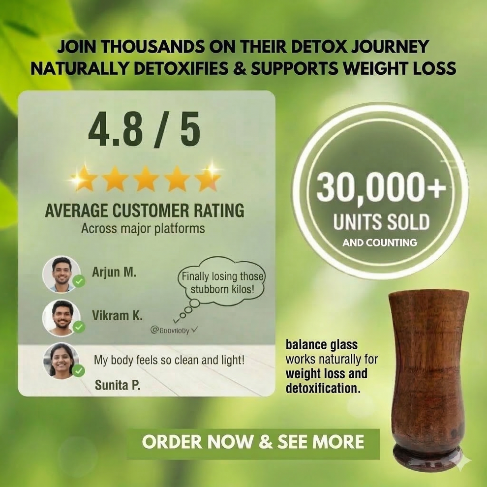 Neem Wooden Glass - Daily Wellness Ritual